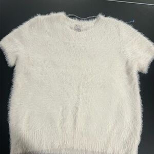 a new day Plush Short-Sleeve Crew Sweater - Ivory